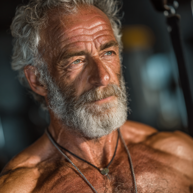 Instructor de fitness oferind îndrumări personalizate unui adult matur într-un mediu primitor